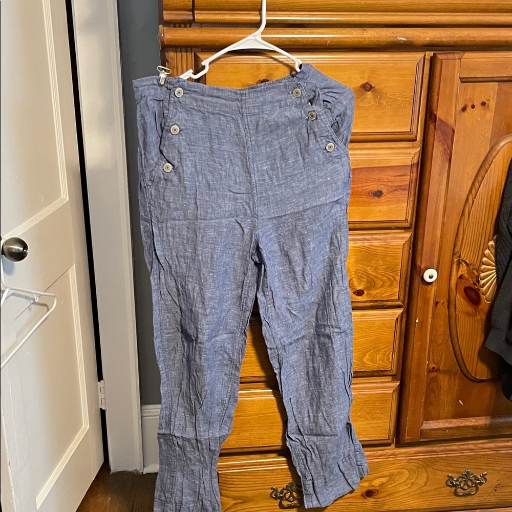 Jones New York Blue Linen Pants